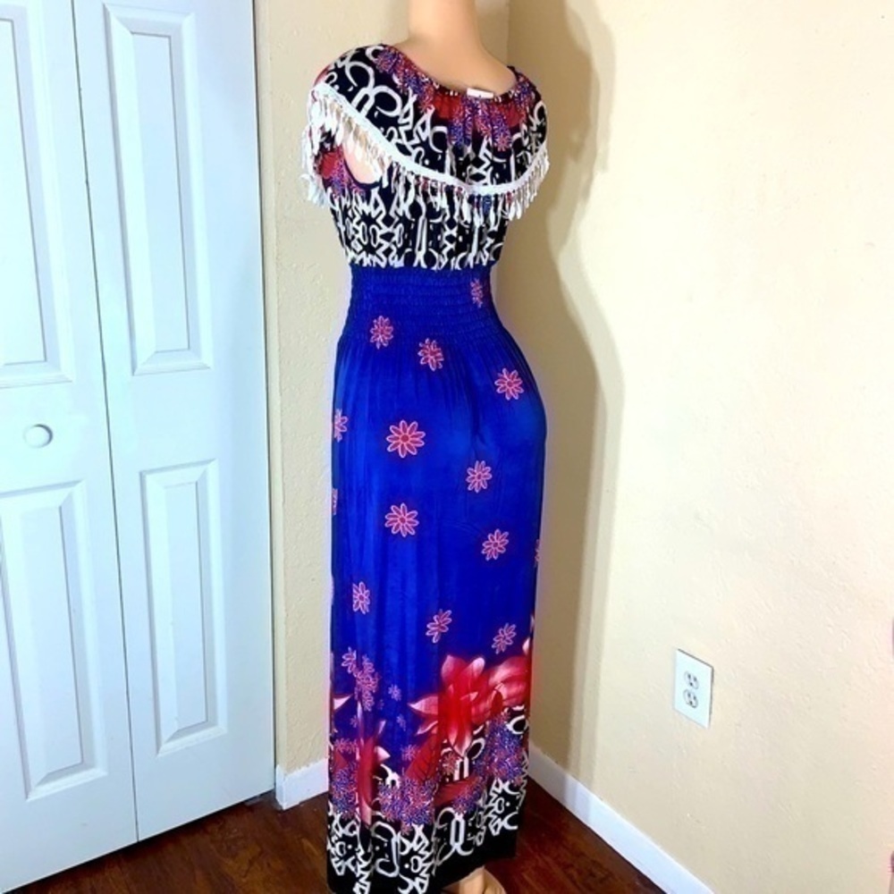 Off Shoulder Bohemian Long Dress | BOHO #777 - Picture 4 of 10